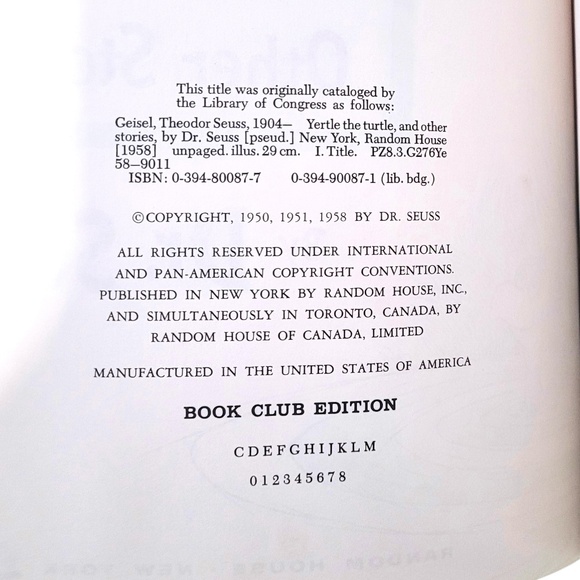 Dr Seuss Vintage Matte Hardcover Books Lot 1 - Picture 6 of 16